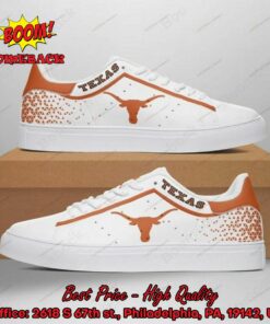 NCAA Texas Longhorns White Orange Adidas Stan Smith Shoes