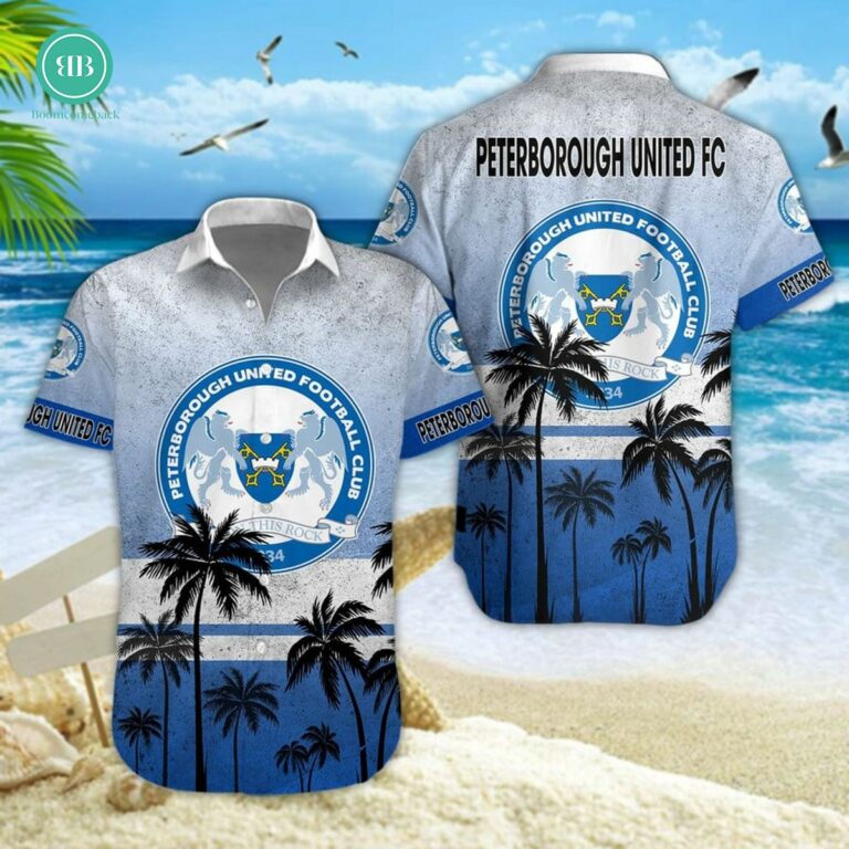 Peterborough United FC Palm Tree Hawaiian Shirt