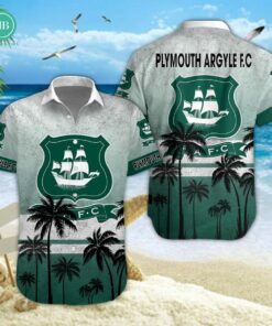 Plymouth Argyle FC Palm Tree Hawaiian Shirt