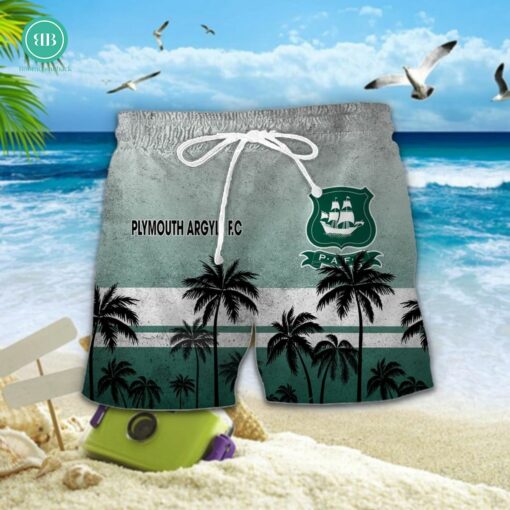 Plymouth Argyle FC Palm Tree Hawaiian Shirt