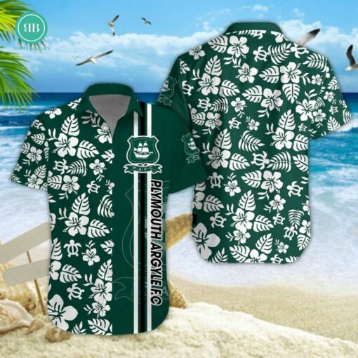 Plymouth Argyle FC Tropical Flower Hawaiian Shirt