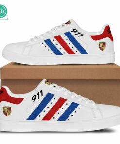 Porsche 911 Blue And Red Stripes Adidas Stan Smith Shoes