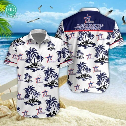 Ravensburg Towerstars Palm Tree Island Hawaiian Shirt