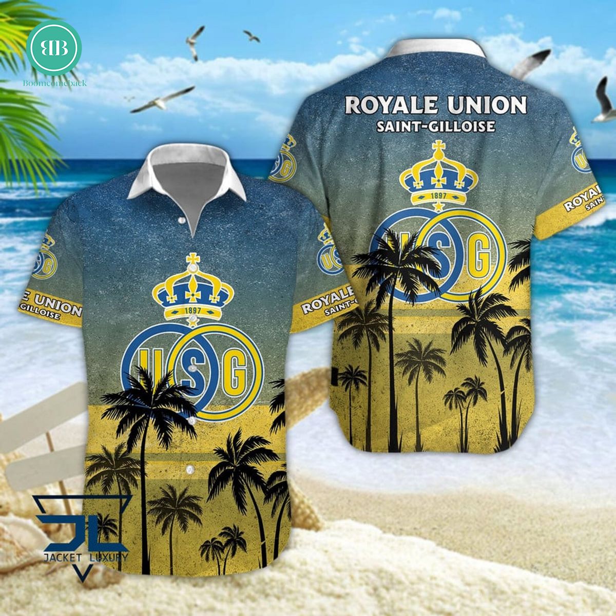 Royale Union Saint-Gilloise Palm Tree Hawaiian Shirt