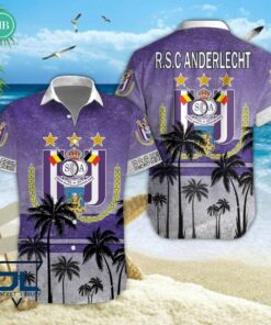 RSC Anderlecht Palm Tree Hawaiian Shirt