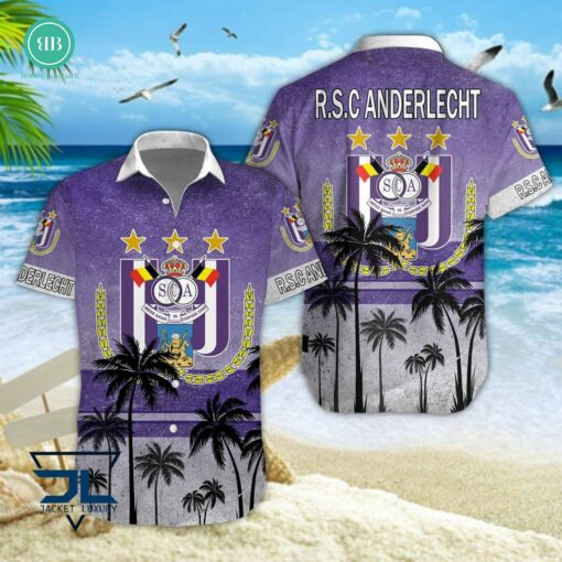 RSC Anderlecht Palm Tree Hawaiian Shirt