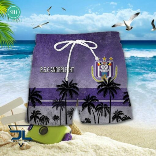 RSC Anderlecht Palm Tree Hawaiian Shirt