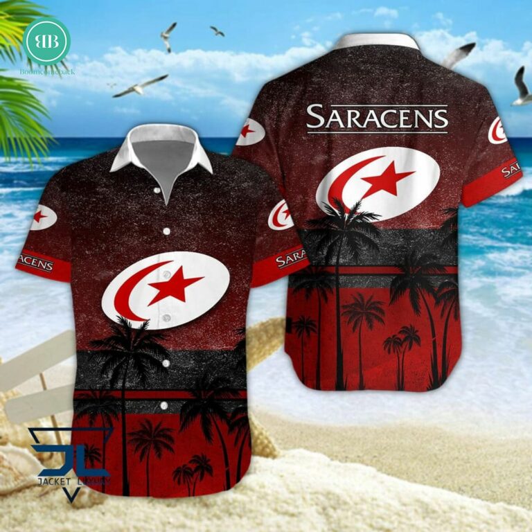 Saracens Palm Tree Hawaiian Shirt