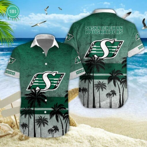 Saskatchewan Roughriders Palm Tree Hawaiian Shirt