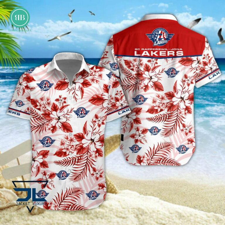 SC Rapperswil-Jona Lakers Tropical Floral Hawaiian Shirt