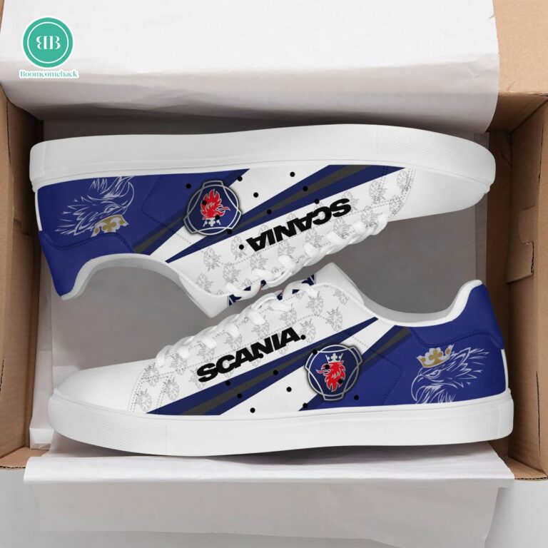 Scania White And Blue Adidas Stan Smith Shoes