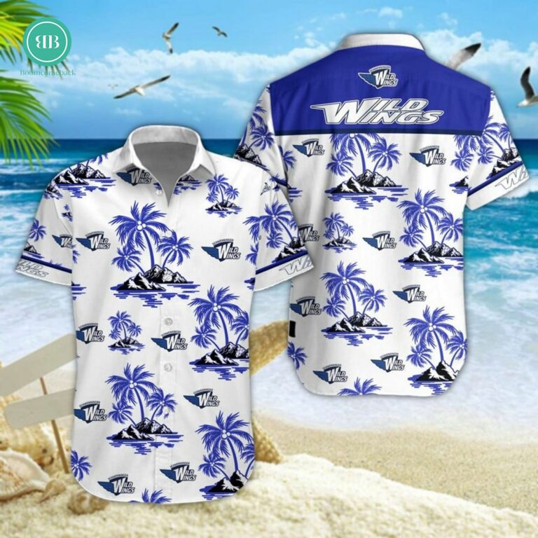 Schwenninger Wild Wings Palm Tree Island Hawaiian Shirt