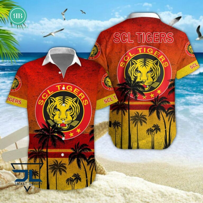 SCL Tigers Palm Tree Hawaiian Shirt