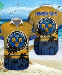 Shrewsbury Town FC Palm Tree Hawaiian Shirt