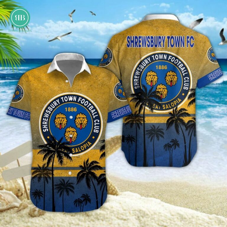 Shrewsbury Town FC Palm Tree Hawaiian Shirt