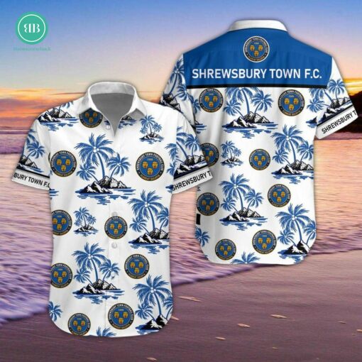 Shrewsbury Town FC Palm Tree Island Hawaiian Shirt