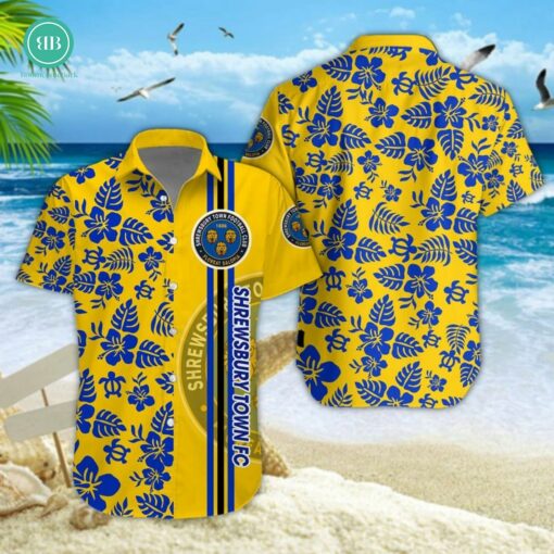 Shrewsbury Town FC Tropical Flower Hawaiian Shirt