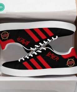 Slayer Metal Band Red Stripes Adidas Stan Smith Shoes