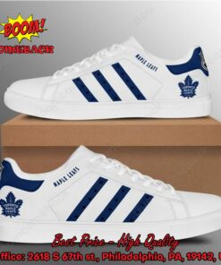 Toronto Maple Leafs Navy Stripes Adidas Stan Smith Shoes