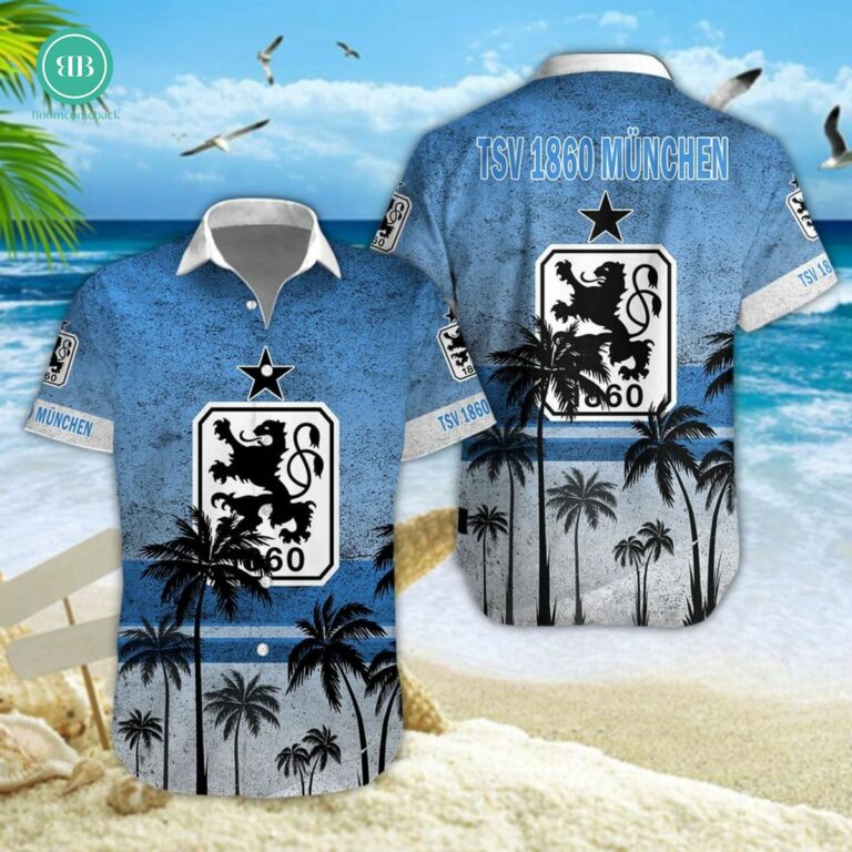 TSV 1860 Munich Palm Tree Hawaiian Shirt
