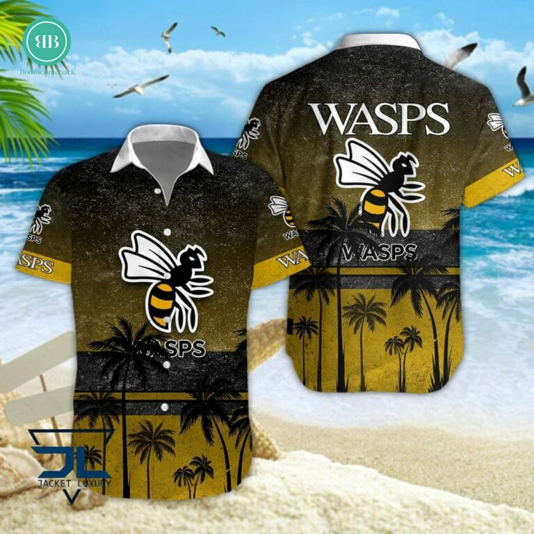 Wasps RFC Palm Tree Hawaiian Shirt