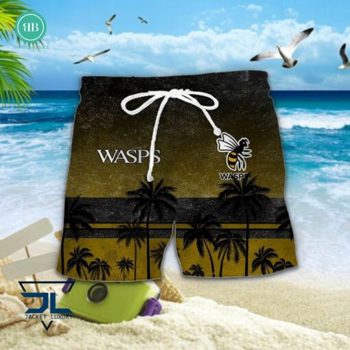 Wasps RFC Palm Tree Hawaiian Shirt
