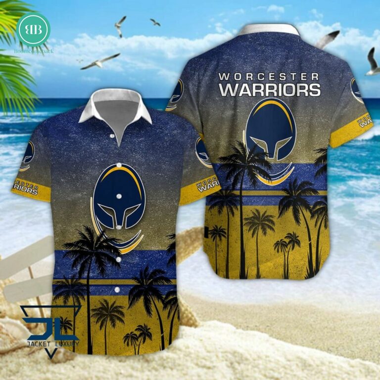 Worcester Warriors Palm Tree Hawaiian Shirt