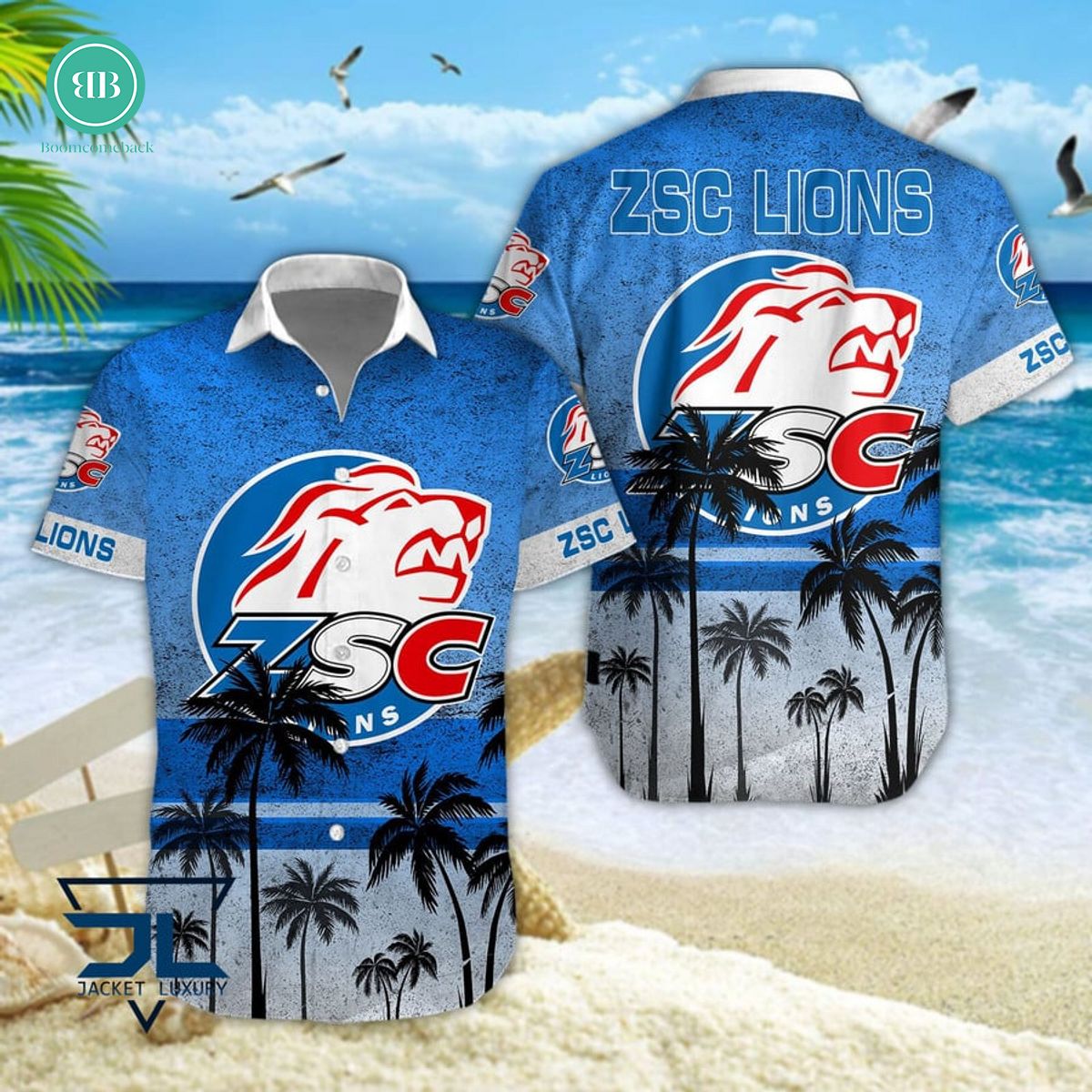 Detroit Lions Vintage Coconut Tree Aloha Hawaiian Shirt