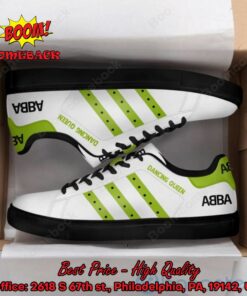 ABBA Dancing Queen Green Stripes Style 2 Adidas Stan Smith Shoes