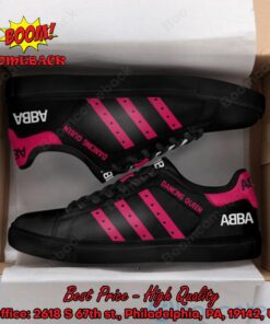 ABBA Dancing Queen Pink Stripes Style 2 Adidas Stan Smith Shoes