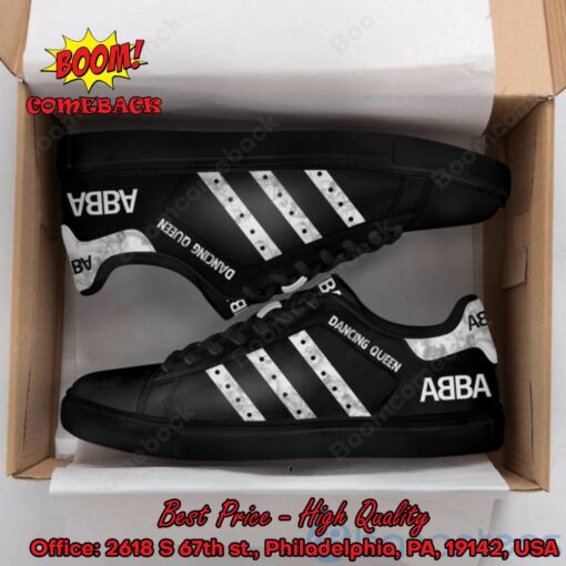 ABBA Dancing Queen White Stripes Style 1 Adidas Stan Smith Shoes