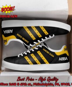 ABBA Dancing Queen Yellow Stripes Style 2 Adidas Stan Smith Shoes