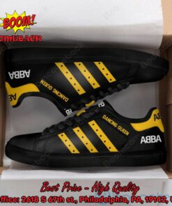 ABBA Dancing Queen Yellow Stripes Style 2 Adidas Stan Smith Shoes
