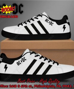 ACDC Black Stripes Style 1 Adidas Stan Smith Shoes