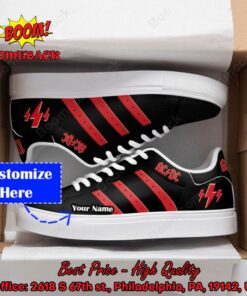 ACDC Red Stripes Personalized Name Style 1 Adidas Stan Smith Shoes