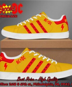 ACDC Red Stripes Style 3 Adidas Stan Smith Shoes