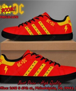 ACDC Yellow Stripes Style 2 Adidas Stan Smith Shoes