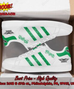 Aerosmith Green Stripes Adidas Stan Smith Shoes