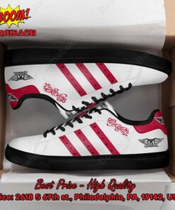 Aerosmith Red Stripes Style 1 Adidas Stan Smith Shoes