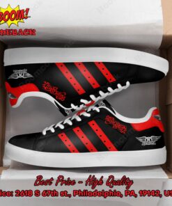 Aerosmith Red Stripes Style 2 Adidas Stan Smith Shoes