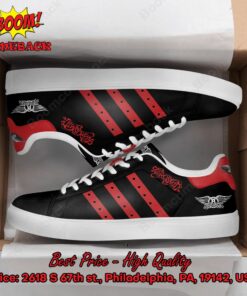 Aerosmith Red Stripes Style 3 Adidas Stan Smith Shoes