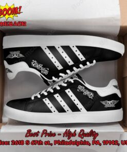 Aerosmith White Stripes Adidas Stan Smith Shoes