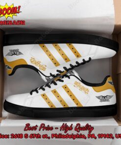 Aerosmith Yellow Stripes Style 1 Adidas Stan Smith Shoes