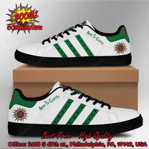 Alice In Chains Green Stripes Style 1 Adidas Stan Smith Shoes