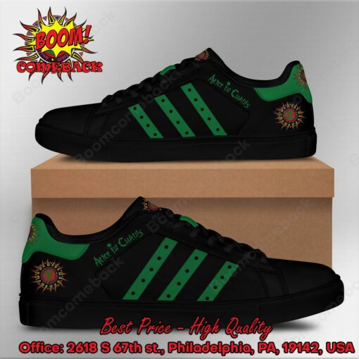 Alice In Chains Green Stripes Style 2 Adidas Stan Smith Shoes
