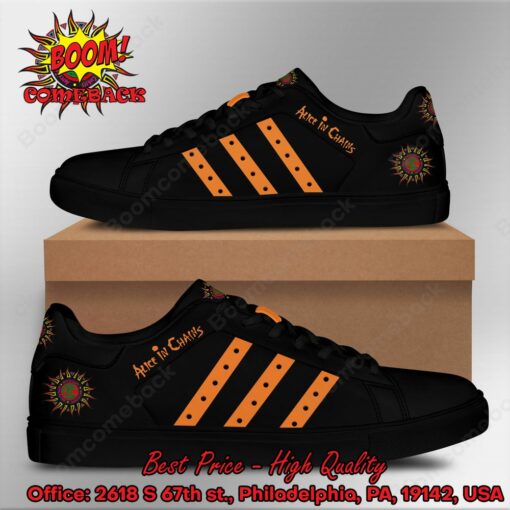 Alice In Chains Orange Stripes Style 2 Adidas Stan Smith Shoes