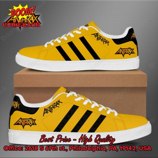 Anthrax Black Stripes Style 3 Adidas Stan Smith Shoes