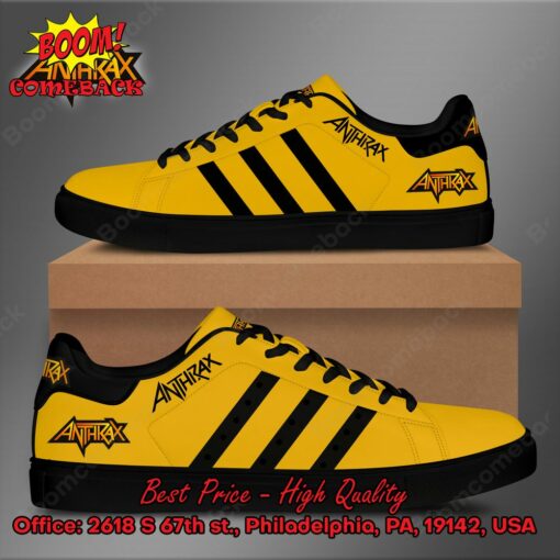 Anthrax Black Stripes Style 3 Adidas Stan Smith Shoes