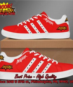 Anthrax White Stripes Style 3 Adidas Stan Smith Shoes