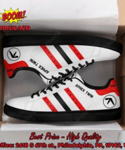 aphex twin red and black stripes adidas stan smith shoes 3 byiwm